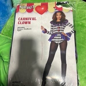 Brand New Carnival Clown Costume